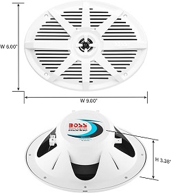 BOSS Oval Speakers - 350 Watts  (pr)  6" x 9"