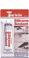 Seachoice Silicone Rubber Sealant 3.8 ozs. tube -White                   - Clear