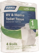 Camco 1 Ply Toilet Tissue 4 Pk