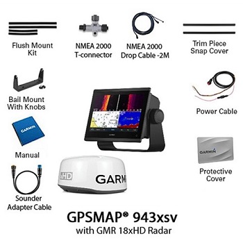 Garmin GPSMAP943XSV 4 KW Radar Package