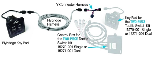 Lenco LED Flybridge Key Pad w/20' Wire Harness